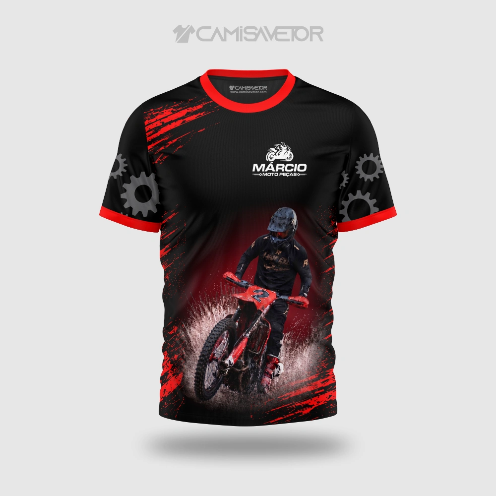 VETOR PREMIUM EDITÁVEL: ARTE EXCLUSIVA PARA CAMISA MOTO PEÇAS — imagem 2