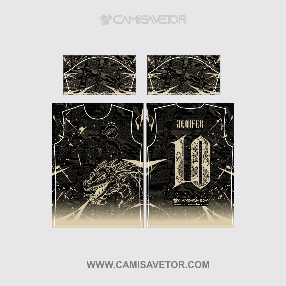 VETOR PREMIUM DRAGÃO INTERCLASSE | ARTE EDITÁVEL PARA CAMISA PERSONALIZADA — imagem 5