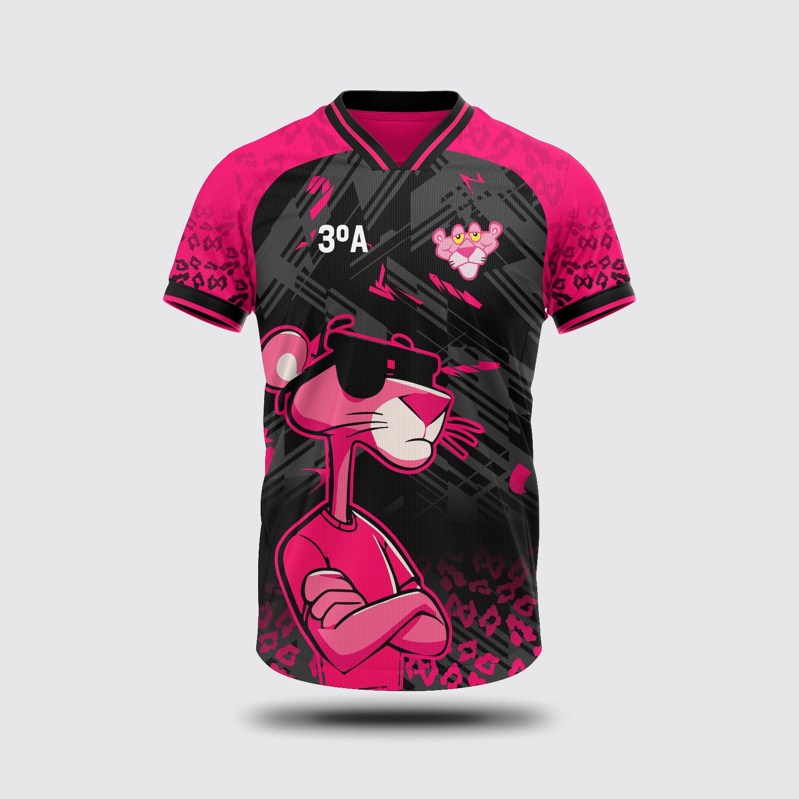 VETOR PANTERA COR DE ROSA PREMIUM PARA CAMISA | ARTE ESTAMPA INTERCLASSE EDITÁVEL — imagem 2