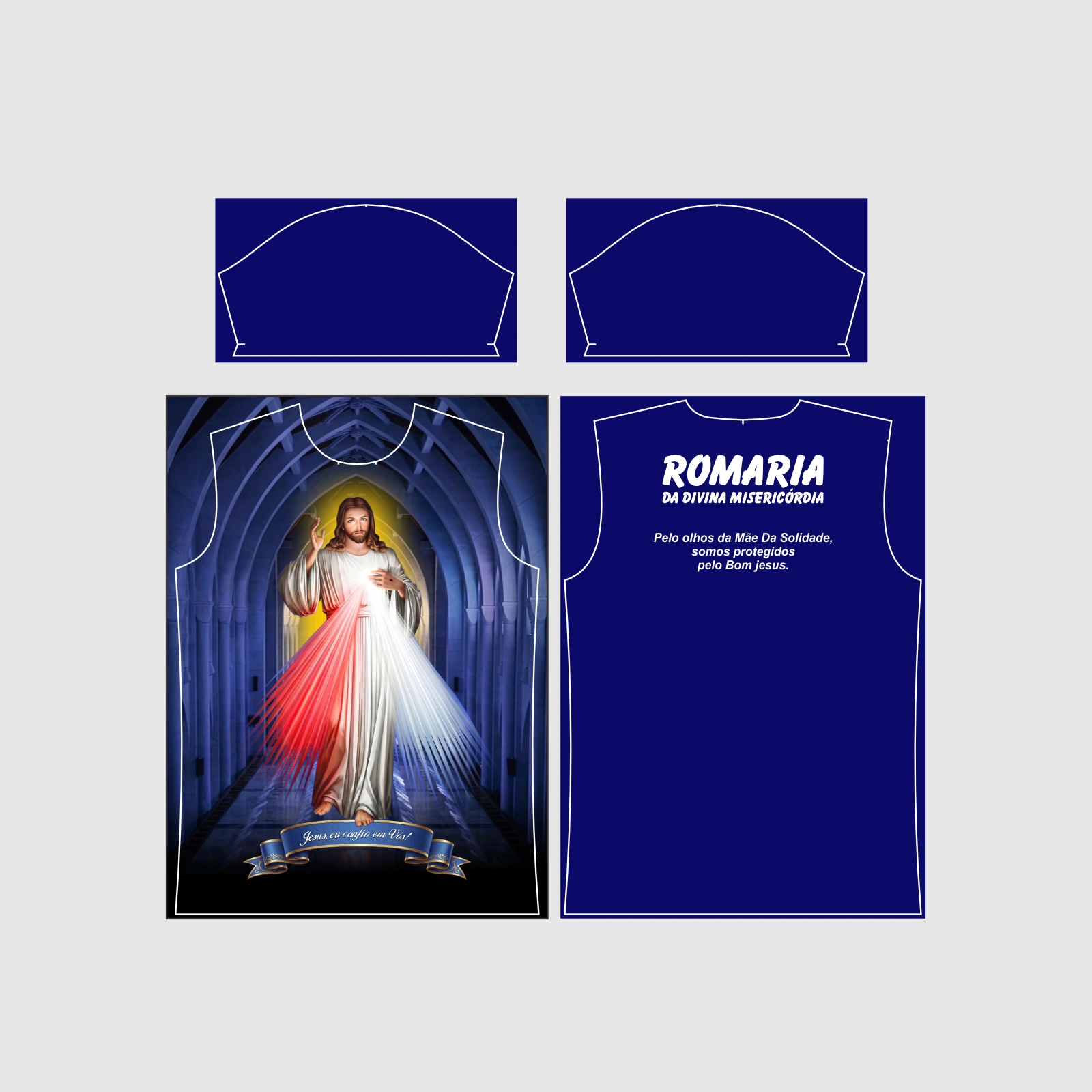 VETOR DIVINA MISERICÓRDIA PREMIUM PARA CAMISA | ESTAMPA CATÓLICA EDITÁVEL — imagem 4