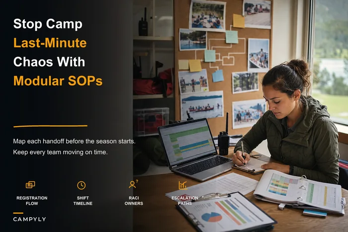 A modular camp operations playbook to prevent last‑minute chaos