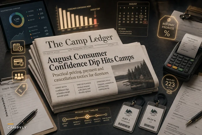 August consumer confidence dip: practical pricing, payment and cancellation tactics for camp directors
