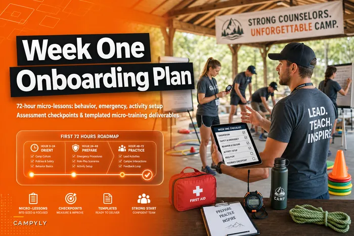 Prevent chaos in week one: counselor onboarding plan (first 72 hours) with micro‑training modules