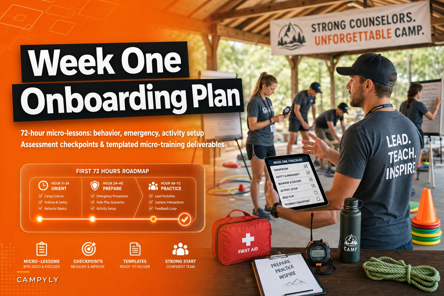 Prevent chaos in week one: counselor onboarding plan (first 72 hours) with micro‑training modules
