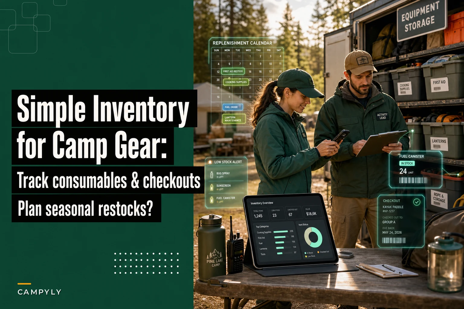 Simple Inventory System for Camp Gear and Consumables with Seasonal Forecasting