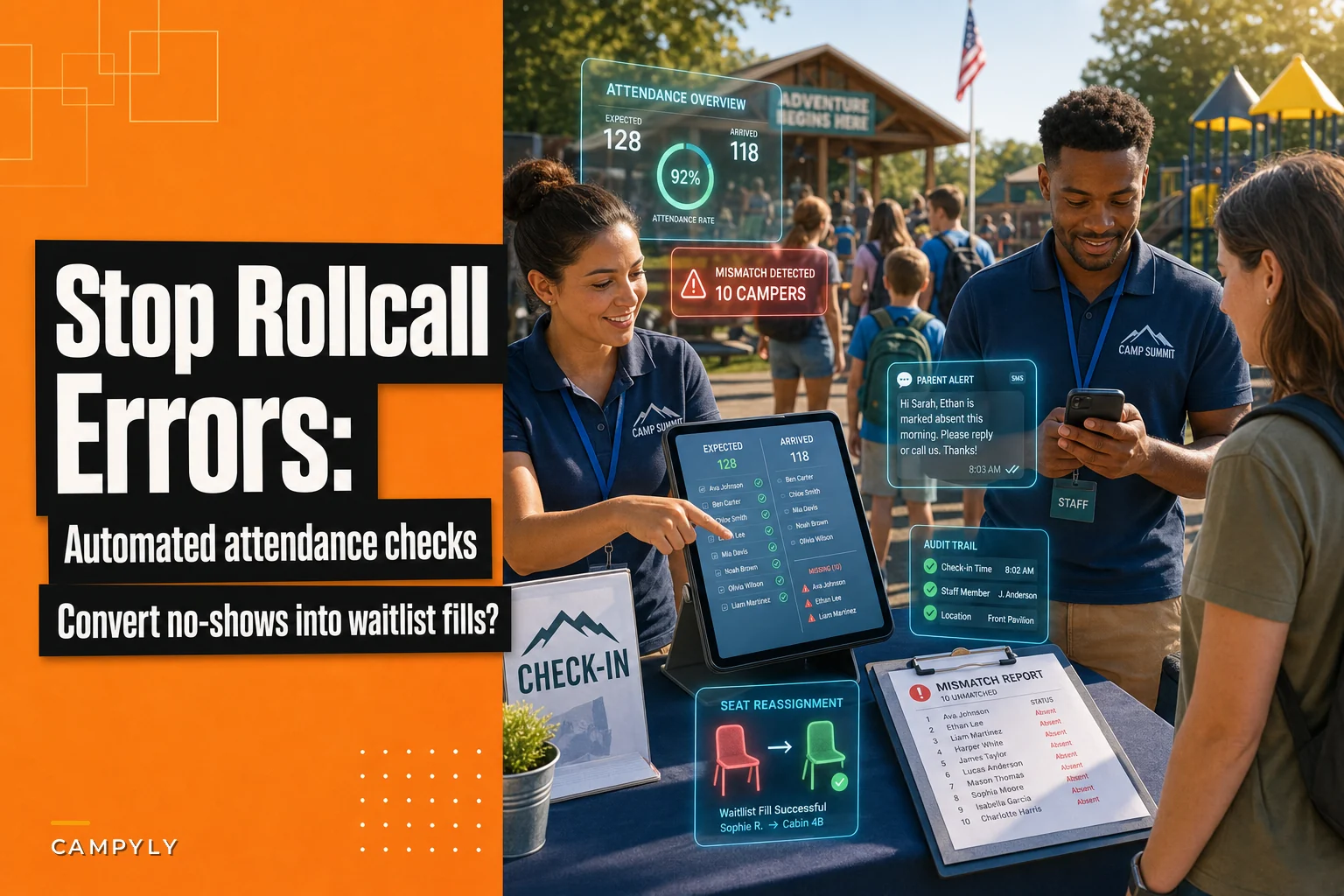 Stop morning rollcall errors: attendance tracking, no‑show handling and daily reconciliation routine for camps