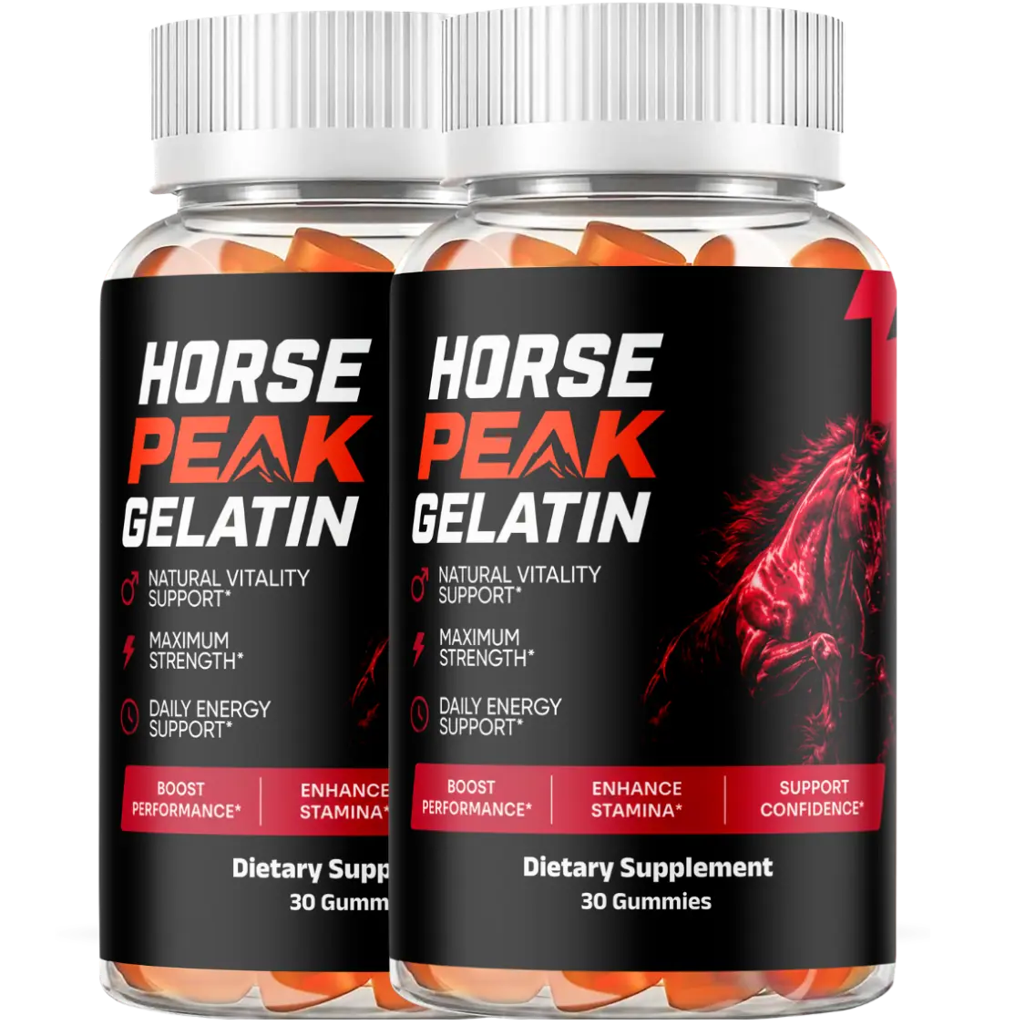 HorsePeak Gelatin Bottles with Warranty Seal