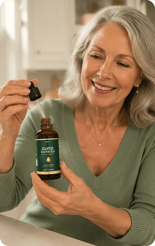 Woman holding Glyco Barrier