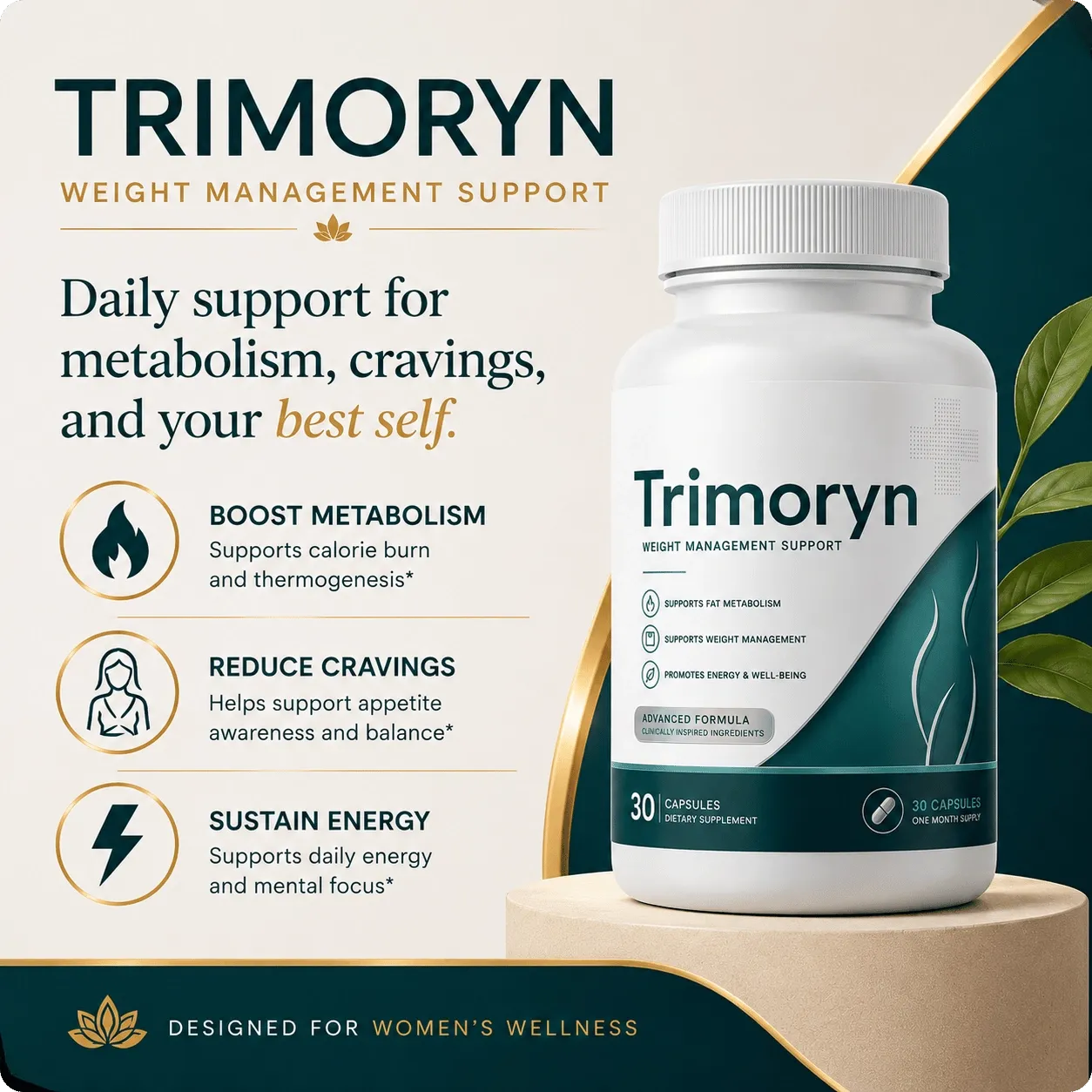 Trymorin Bottle - Metabolic Support Formula for Women Over 40