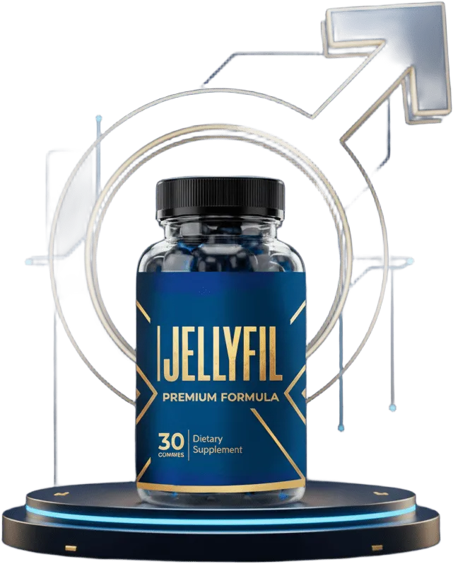 Jellyfil product bottle and gummies