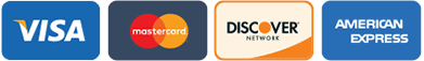 Accepted Secure Payment Options: Visa, Mastercard, Discover, Amex