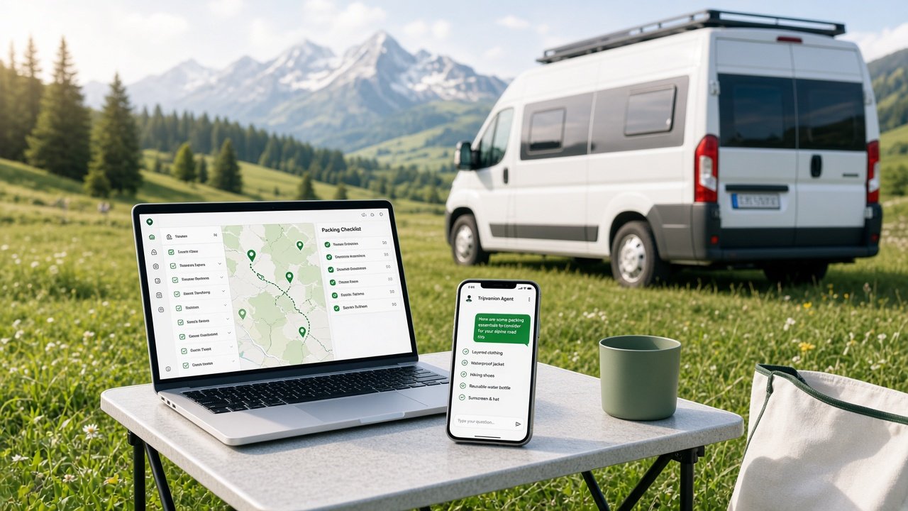 Dein KI-Agent packt mit: Tripvanion MCP für Roadbook und Packliste