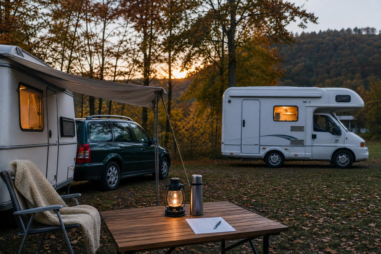Wohnwagen oder Wohnmobil im Herbst? Der ehrliche Vergleich für kühle Nächte