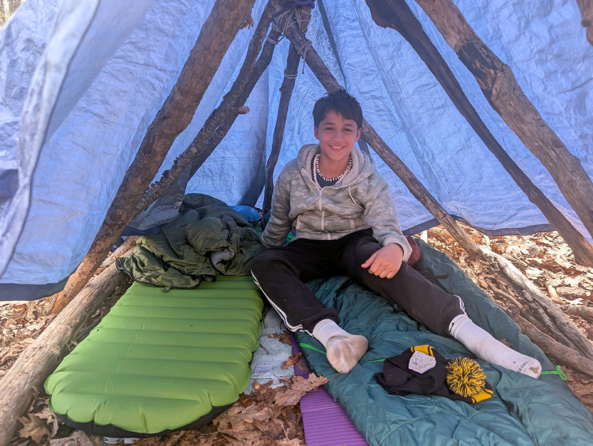 Survival Shelter Building Campout (PLC) photo