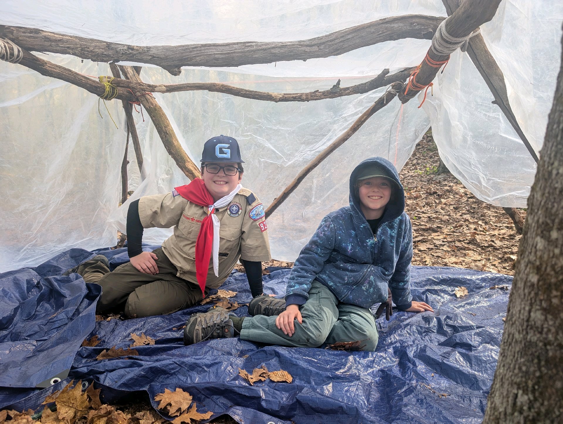 Survival Shelter Building Campout (PLC) photo