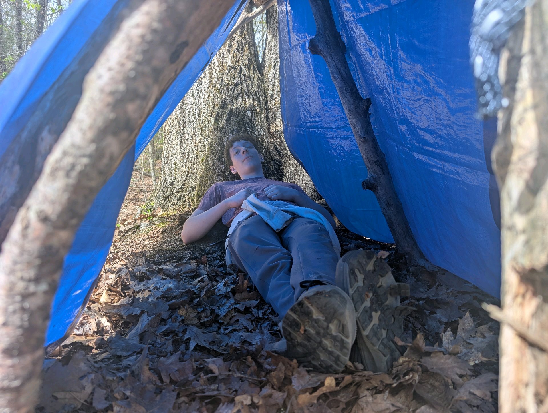Survival Shelter Building Campout (PLC) photo