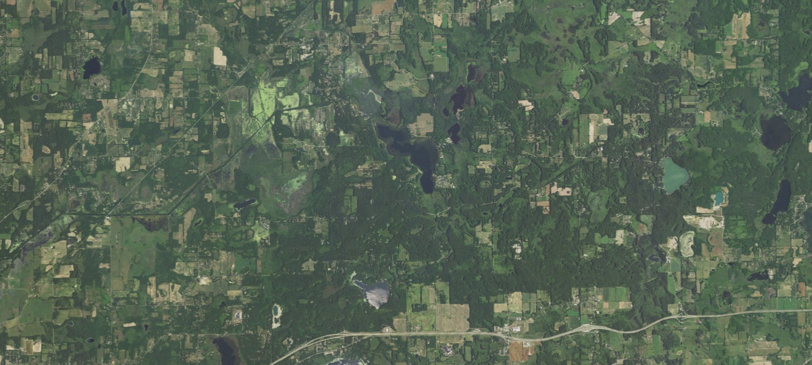 Map of Waterloo Portage Lake Modern