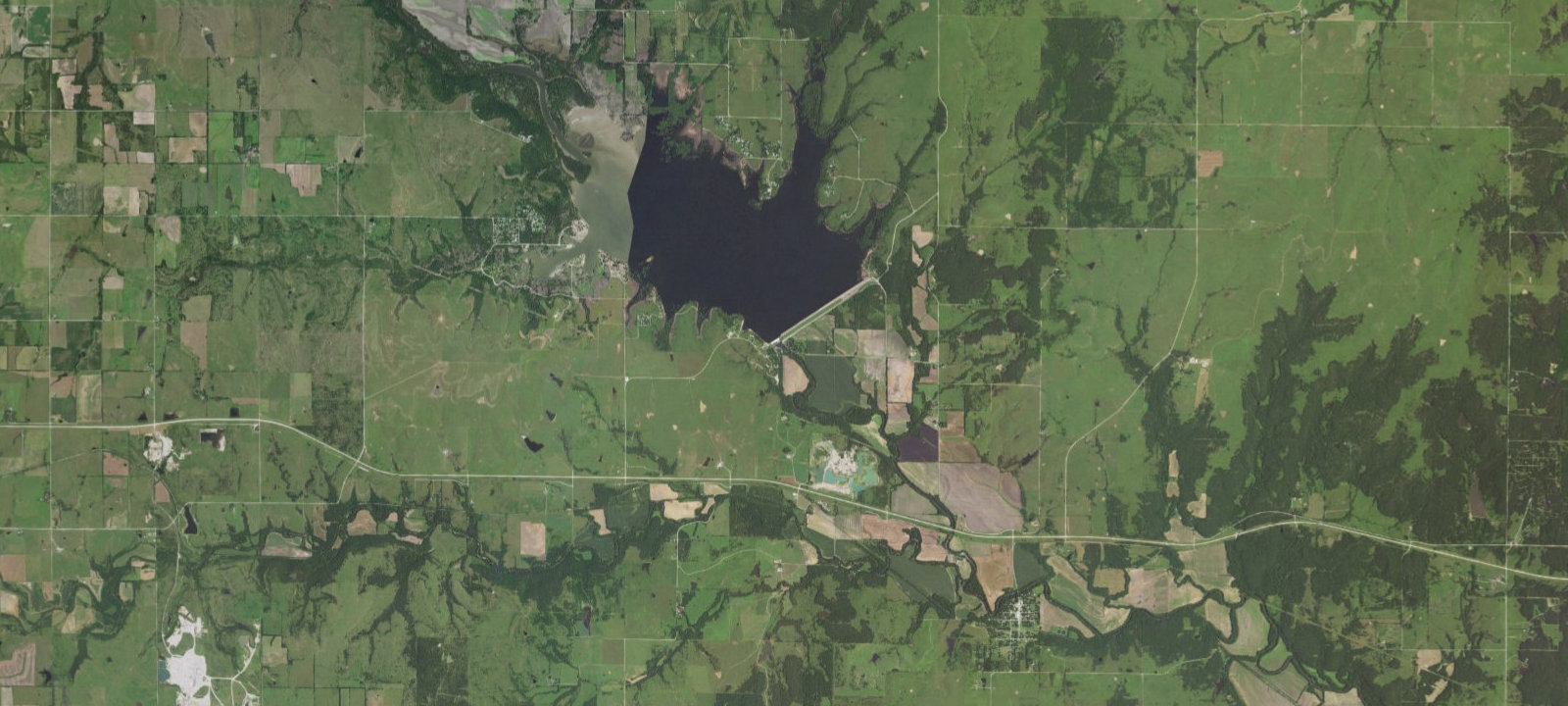 Map of Damsite - Fall River Lake