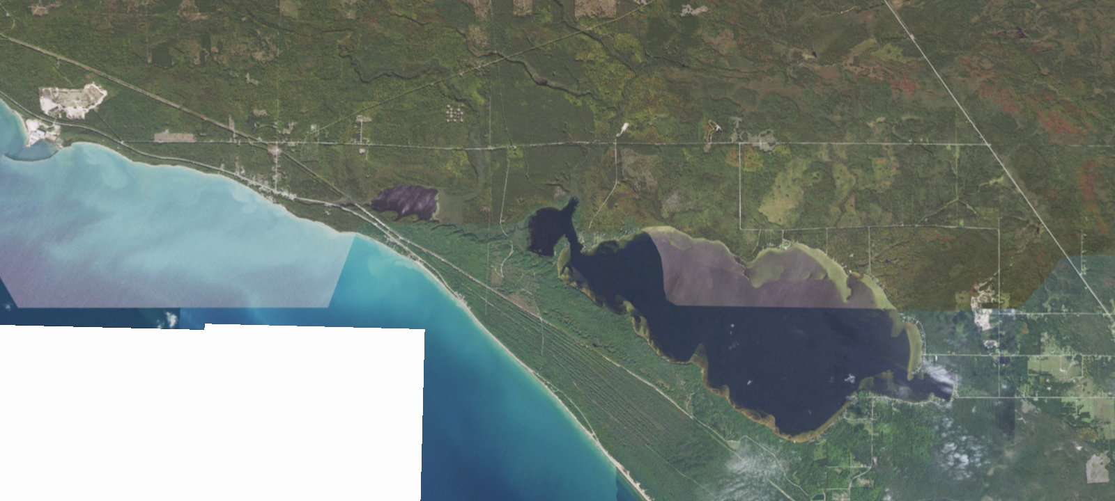 Map of Brevoort Lake Campground
