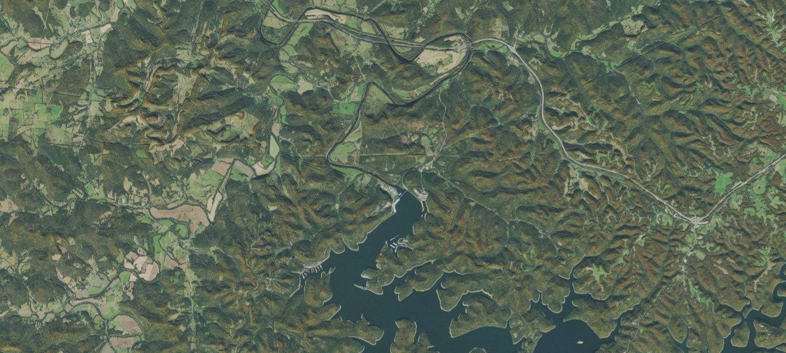 Map of Center Hill Lake Primitive Camping Areas