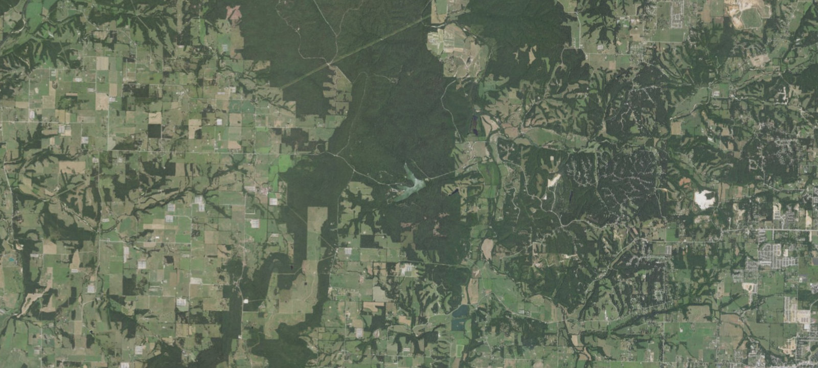 Map of Lake Wedington