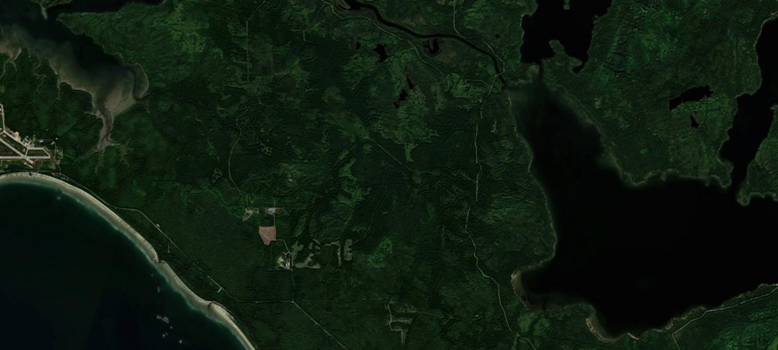 Map of Camping pullouts along road