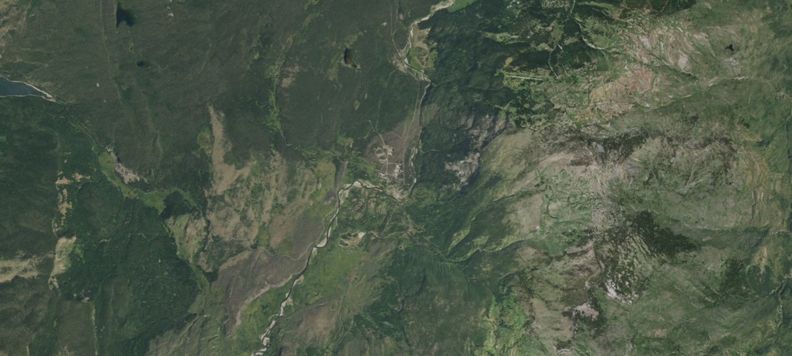 Map of Headwaters Campground at Flagg Ranch
