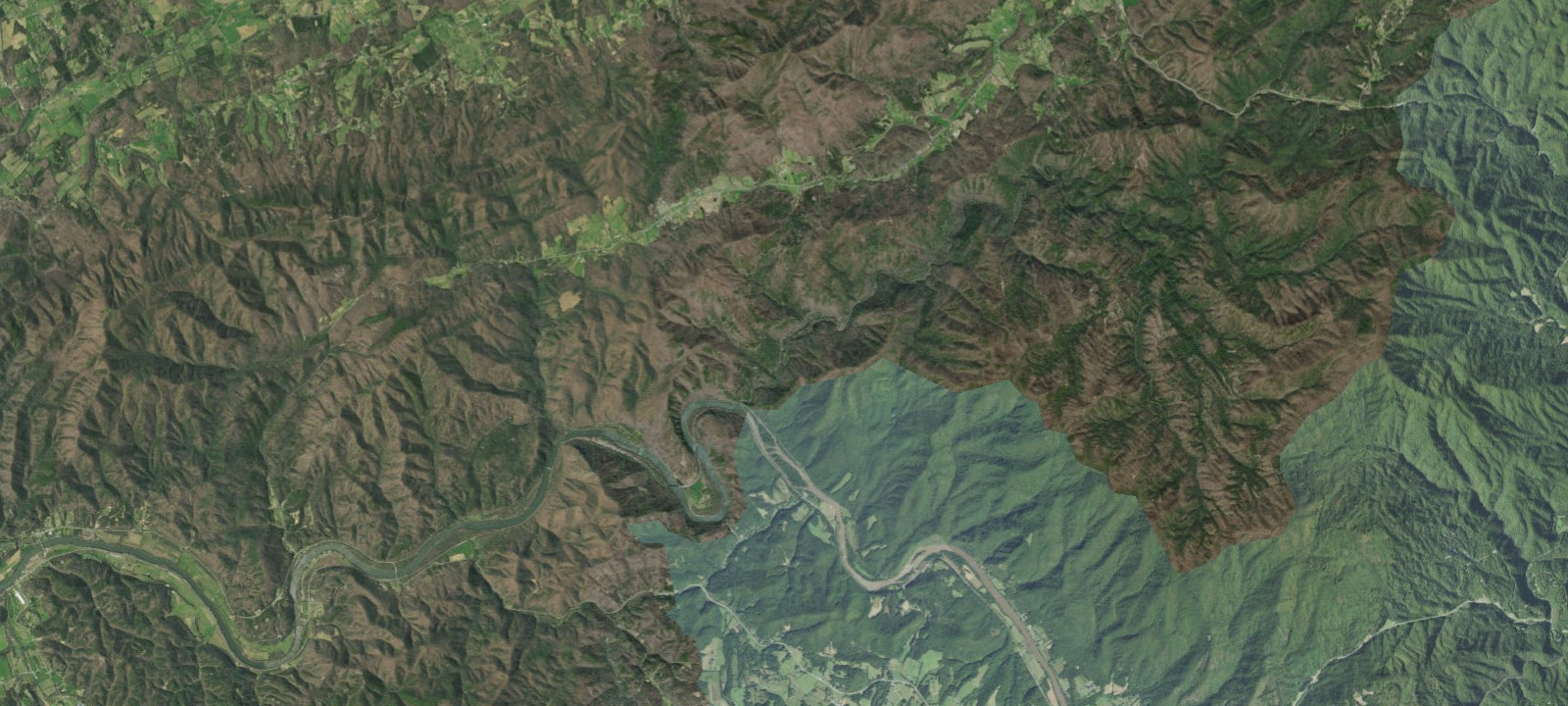 Map of Paint Creek Dispersed Campsites