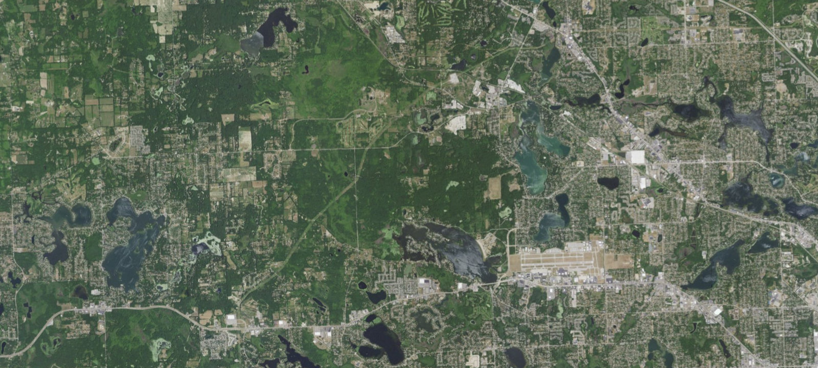 Map of Pontiac Lake Recreation Area Modern Campground
