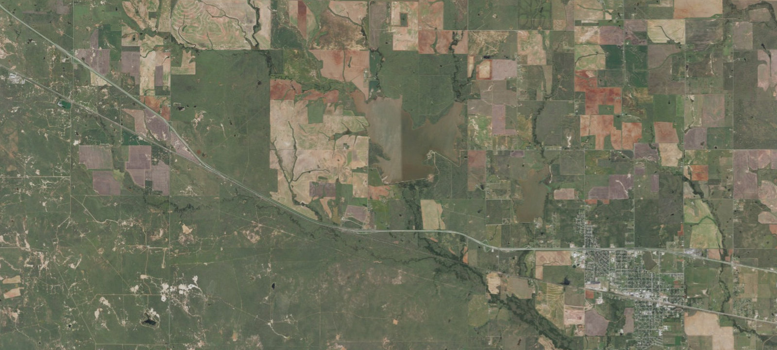 Map of Buffalo Creek Reservoir, Iowa Park, TX