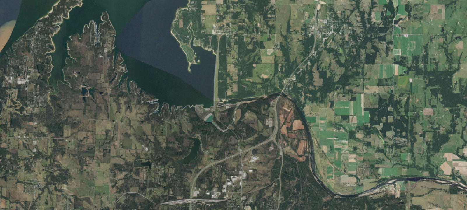 Map of Damsite Texas