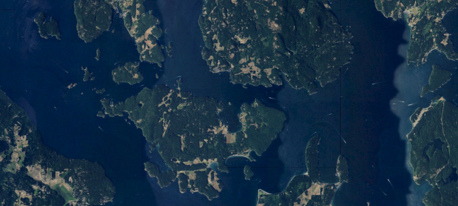 Map of Cascadia Marine Trail Campsite for human powered boaters
