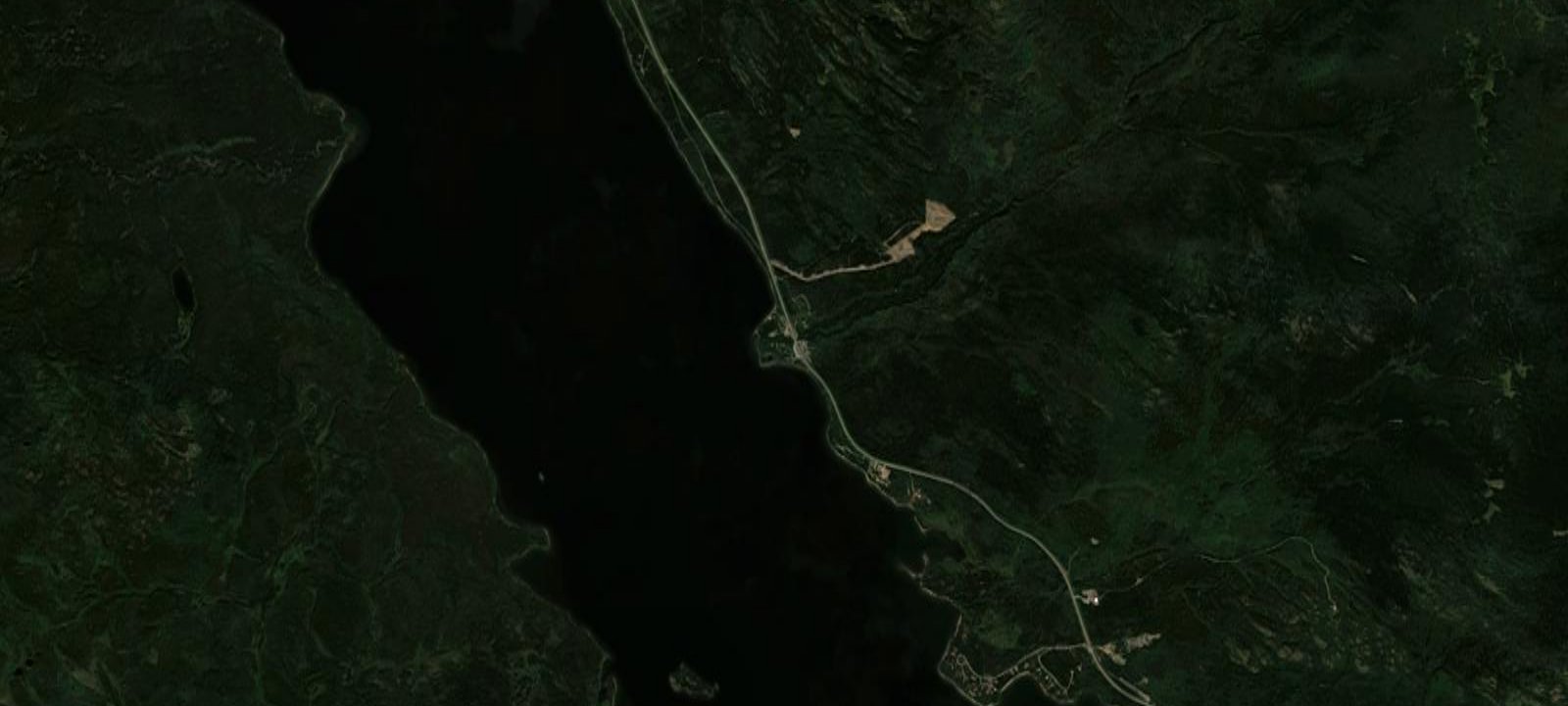 Map of Teslin Lake Campground