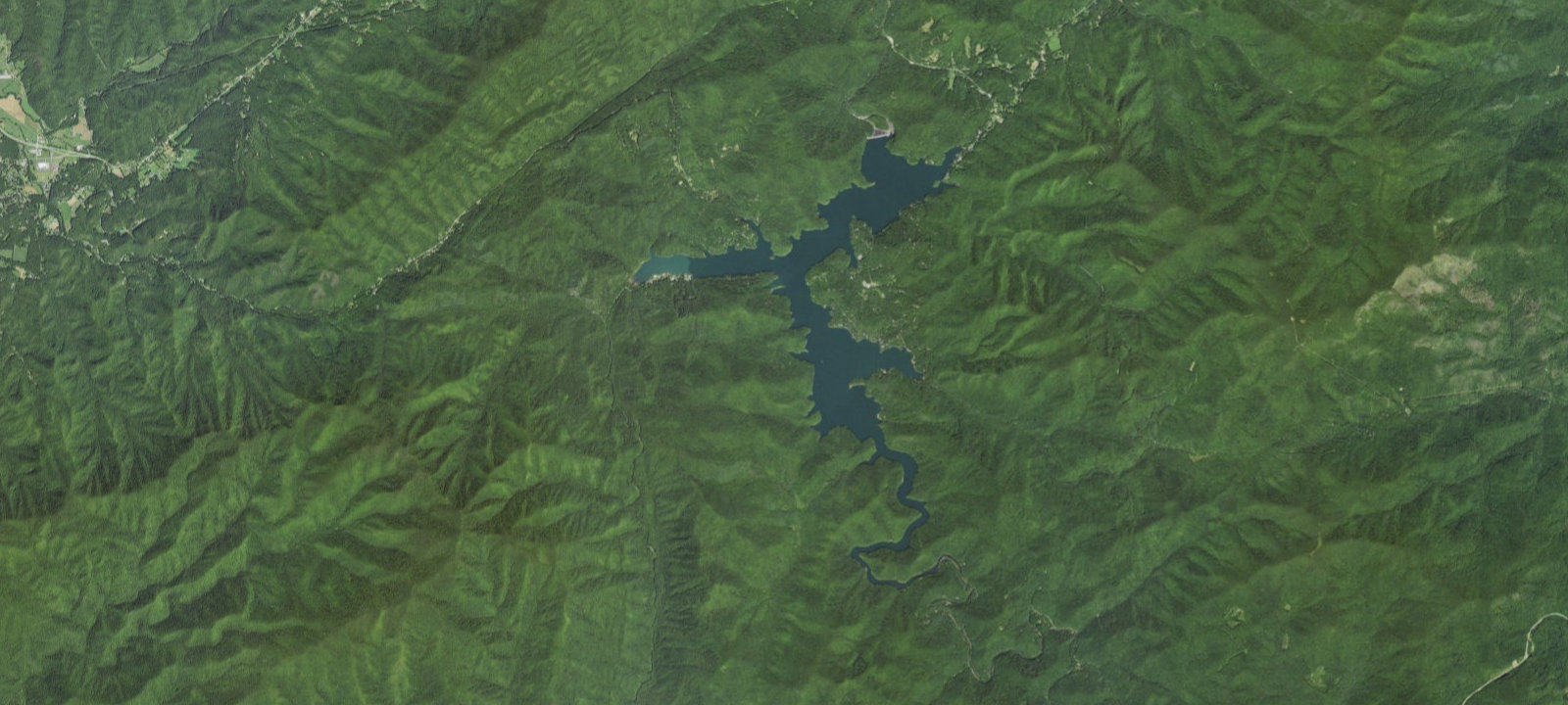 Map of Nantahala Lake Dispersed Camping Site - Lake Access
