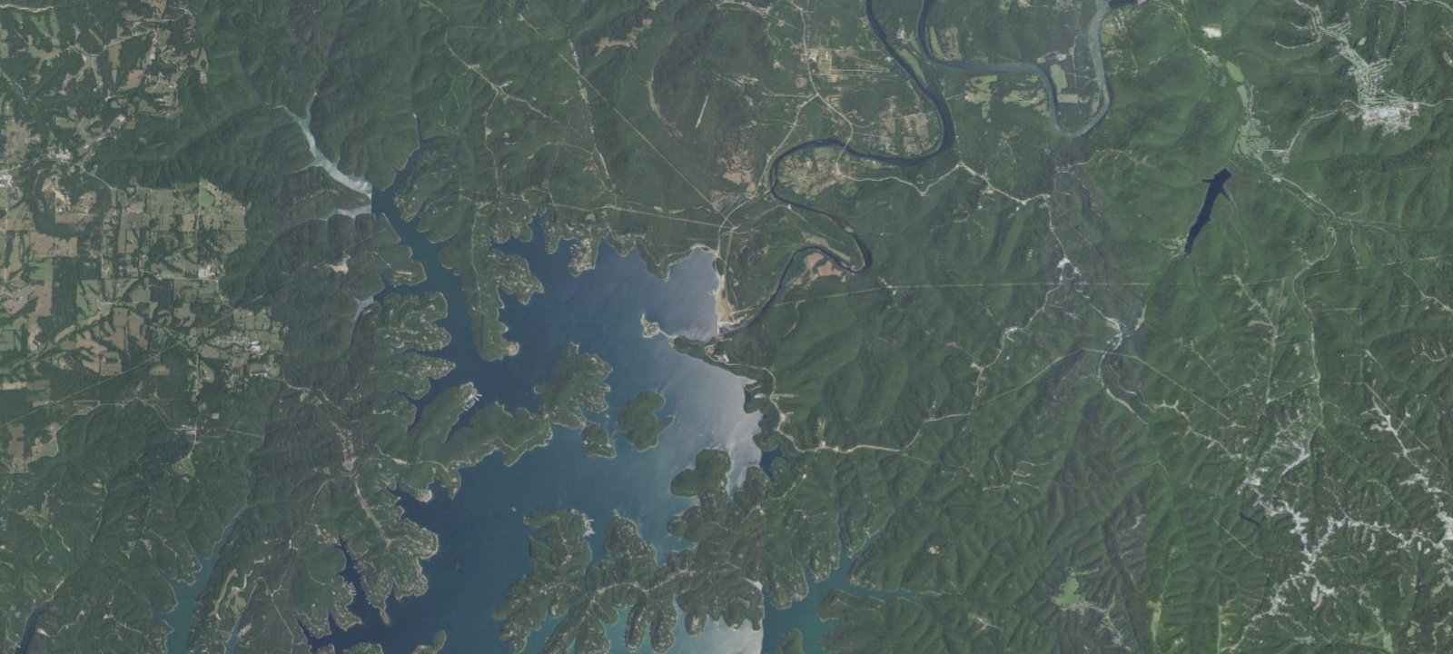 Map of Dam Site River (beaver Lake)