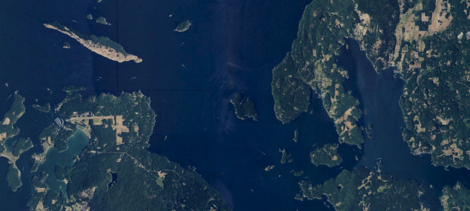 Map of Cascadia Marine Trail Campsite for human powered boaters