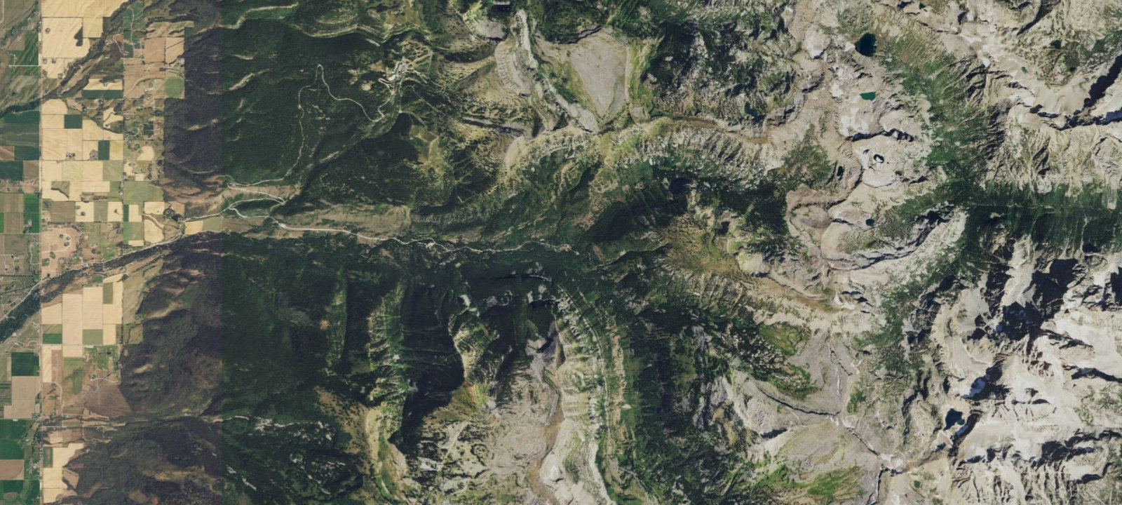 Map of Teton Canyon