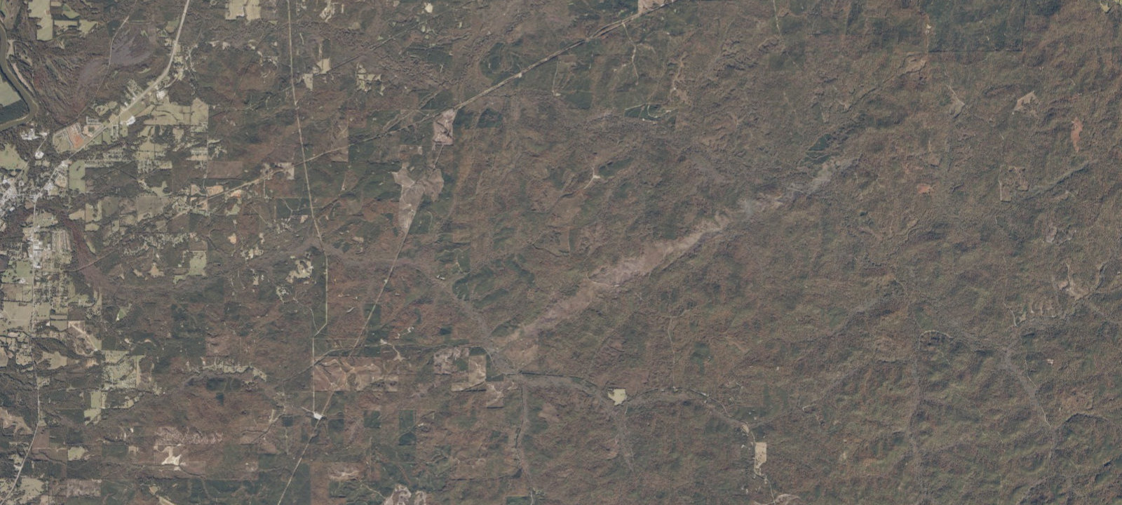 Map of Primitive campground