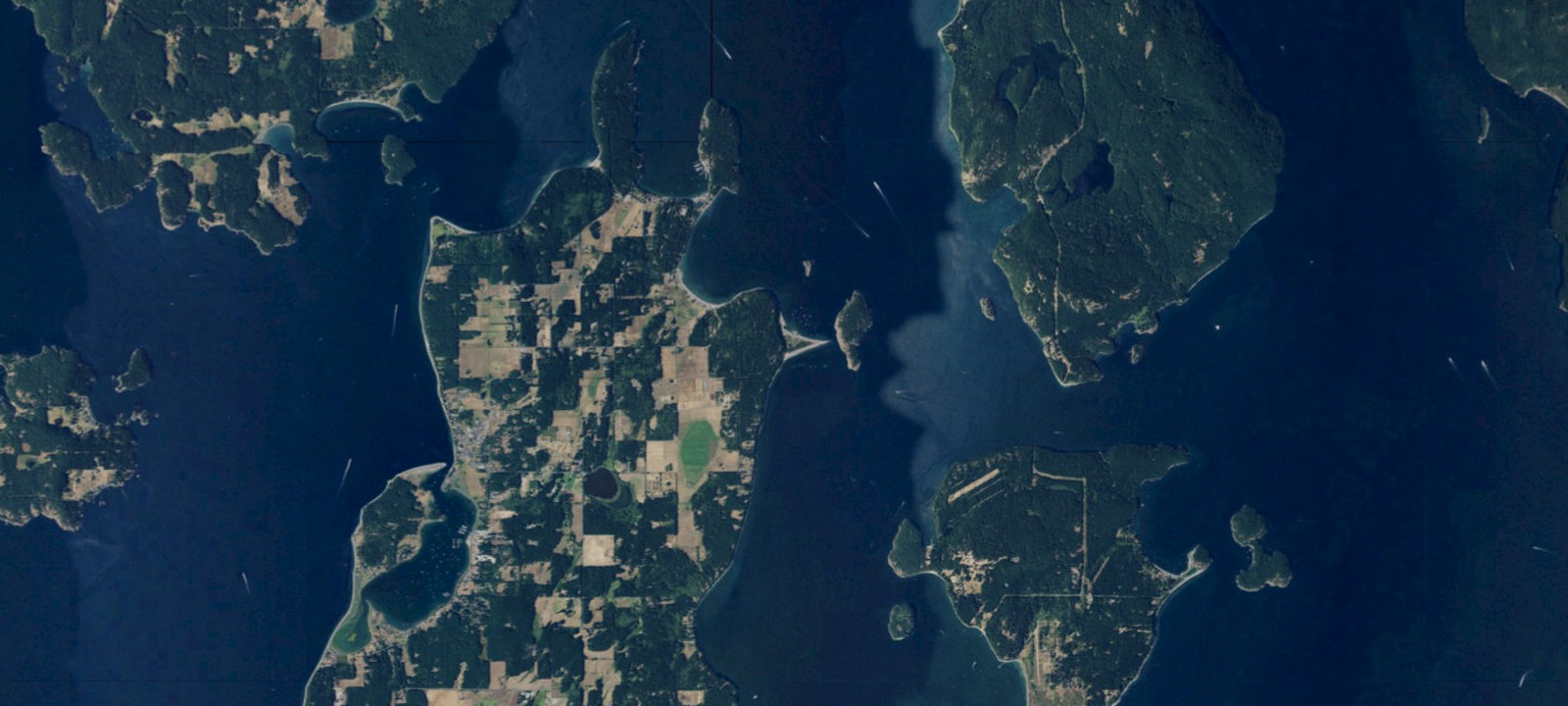 Map of Cascadia Marine Trail Campsite for human powered boaters