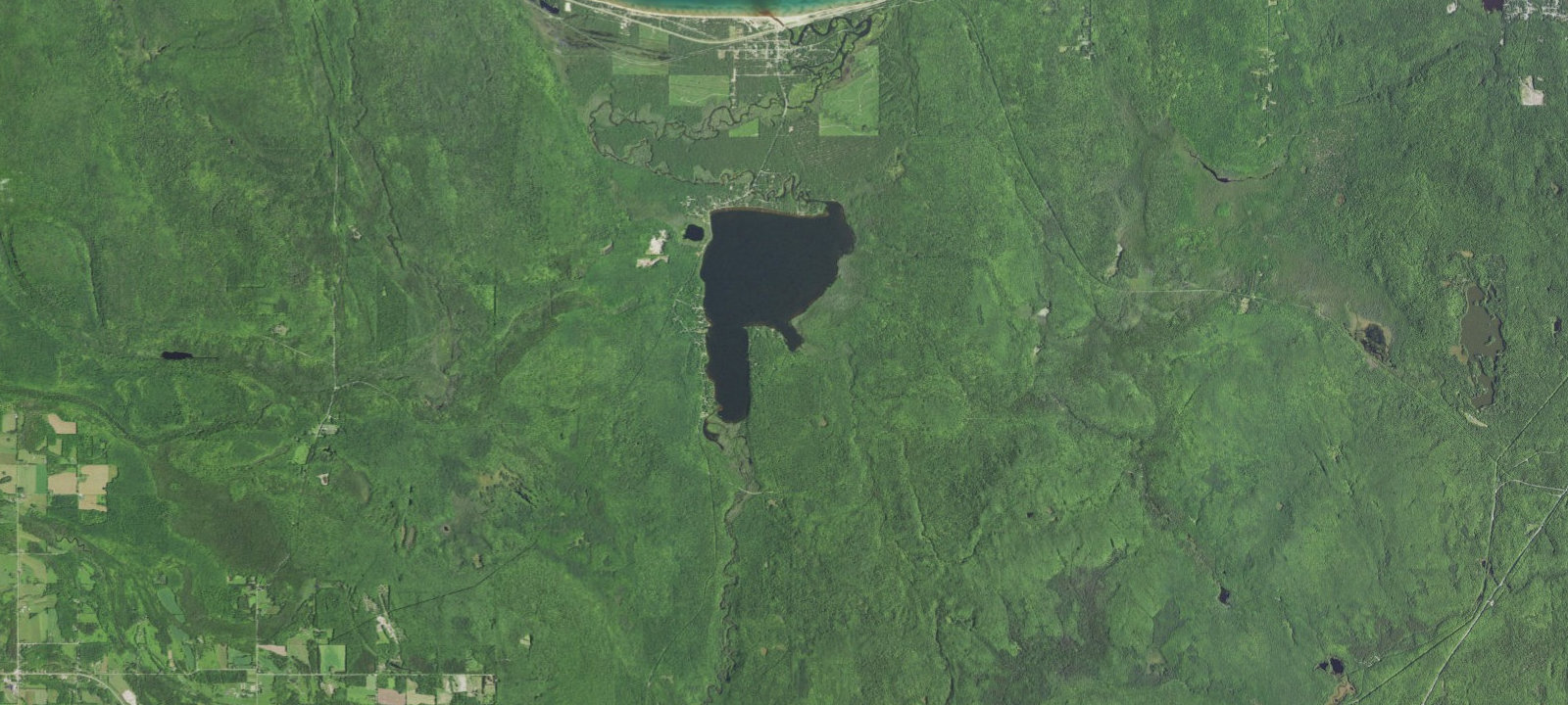 Map of Au Train Lake Campground