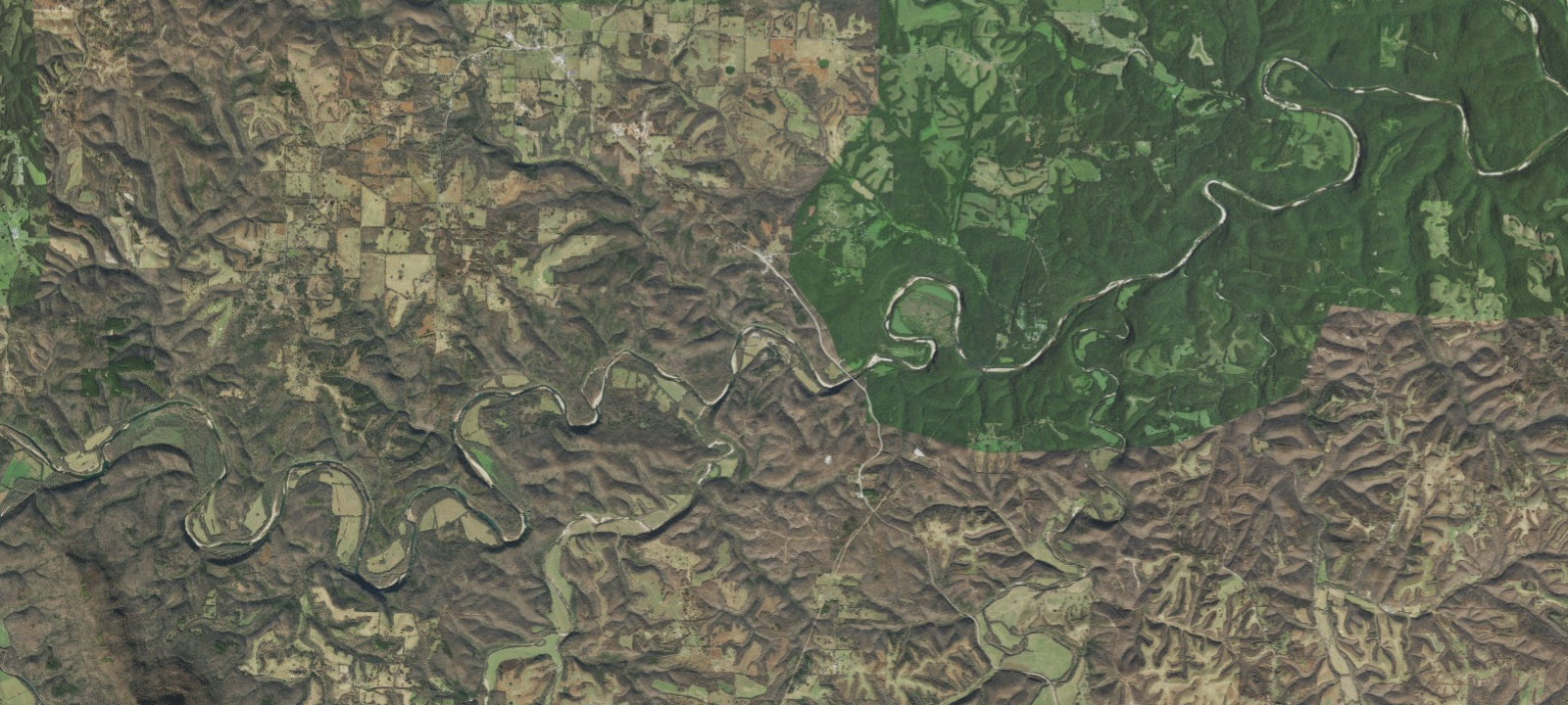 Map of Tyler Bend Campground
