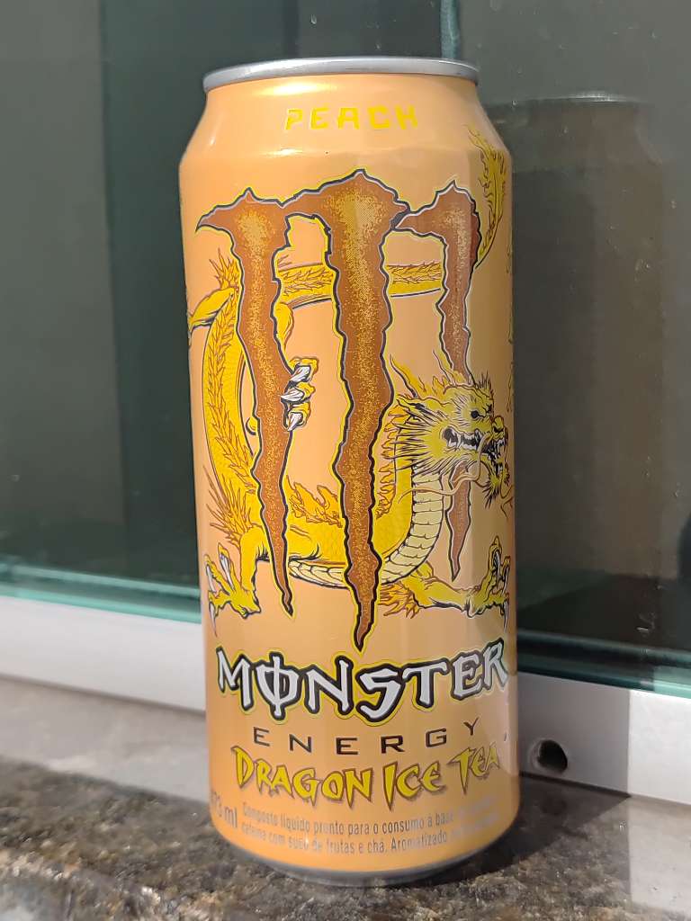Monster Energy Dragon Ice Tea Peach Lacre Laranja