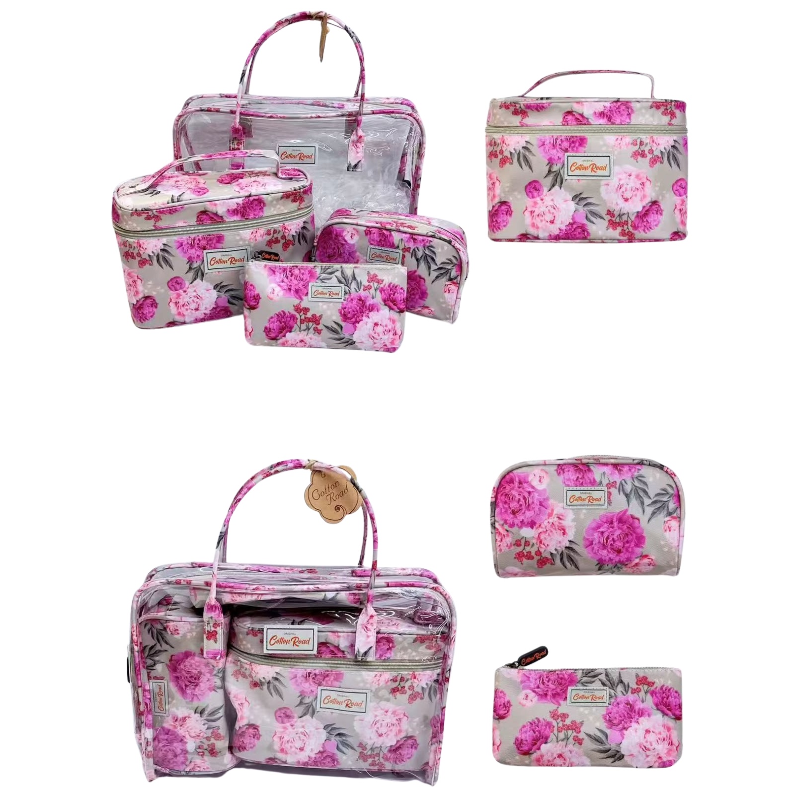 Cotton Road Floral 4-in-1 Cosmetic Bag Set — 1#