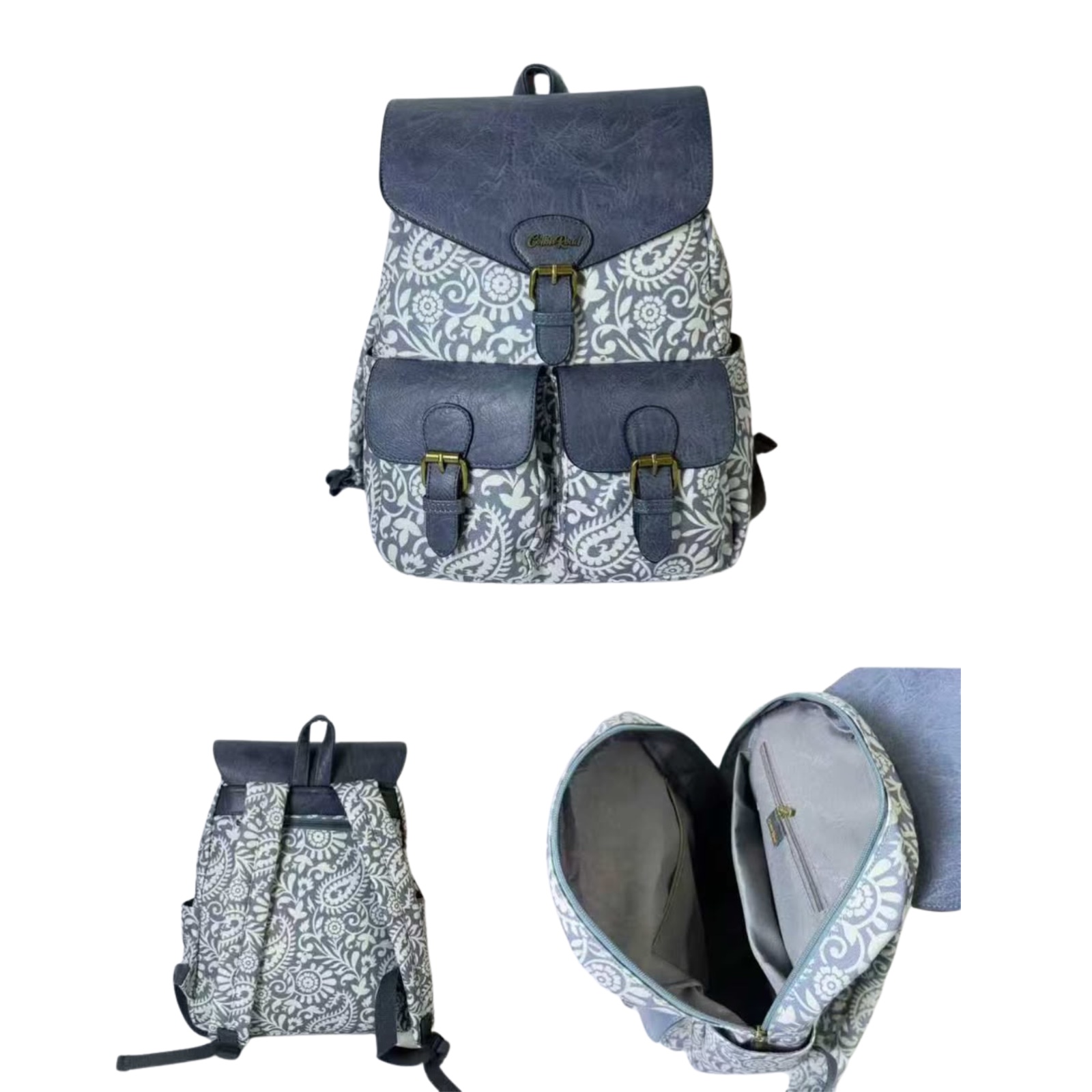 Cotton Road Protea Print Flap Backpack — 54/blue