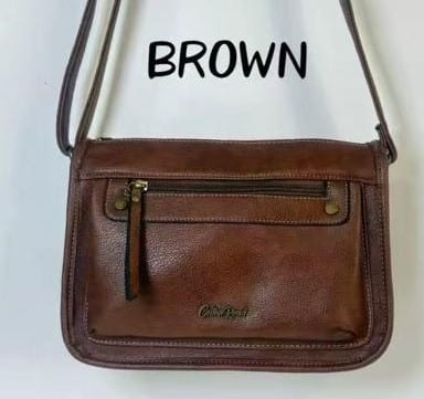 Cotton Road Front Pocket Slingbag — Brown