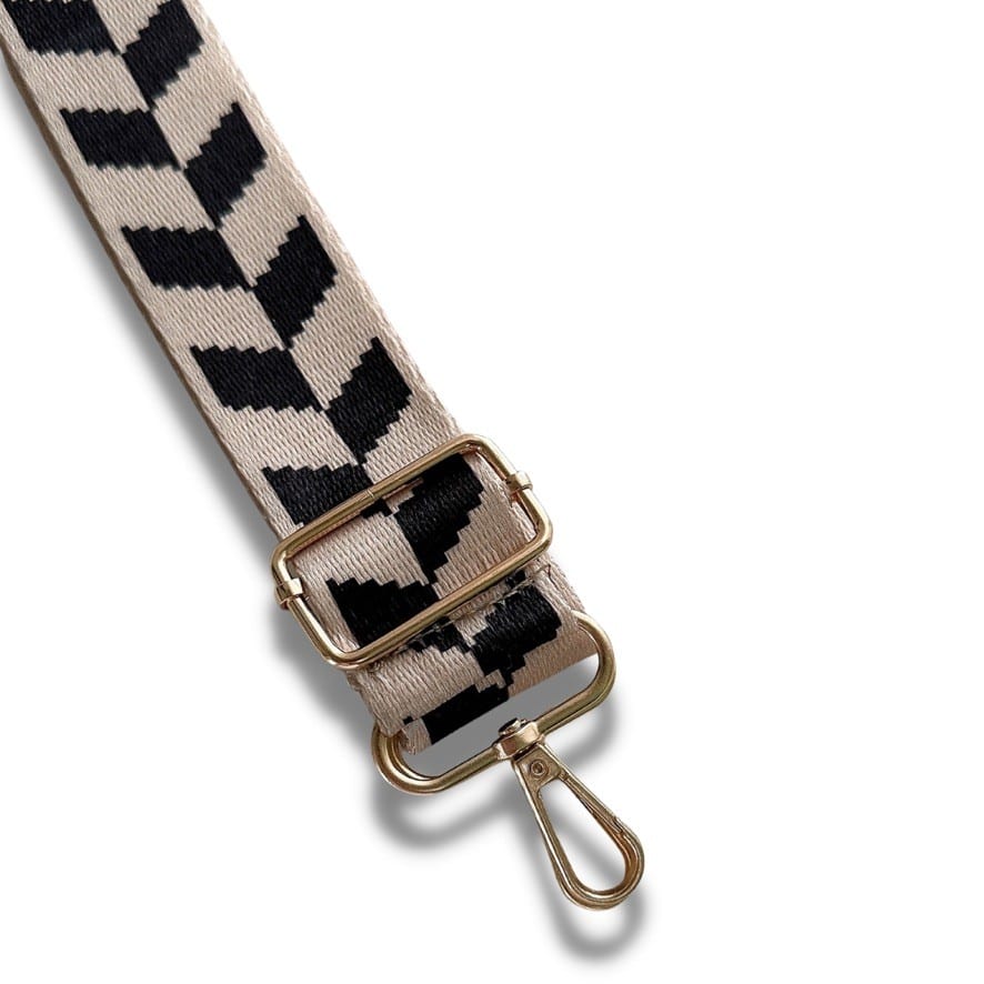 Bag Strap - Black Checkered Dovetail —