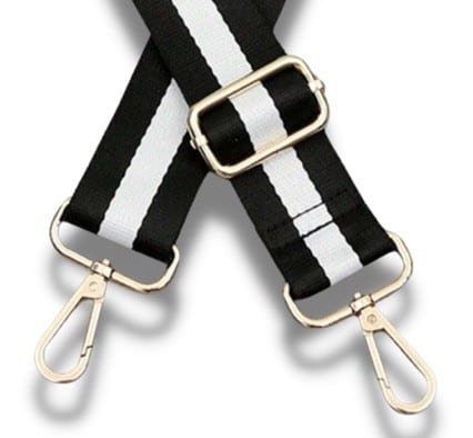 Bag Strap - Black and White Stripe