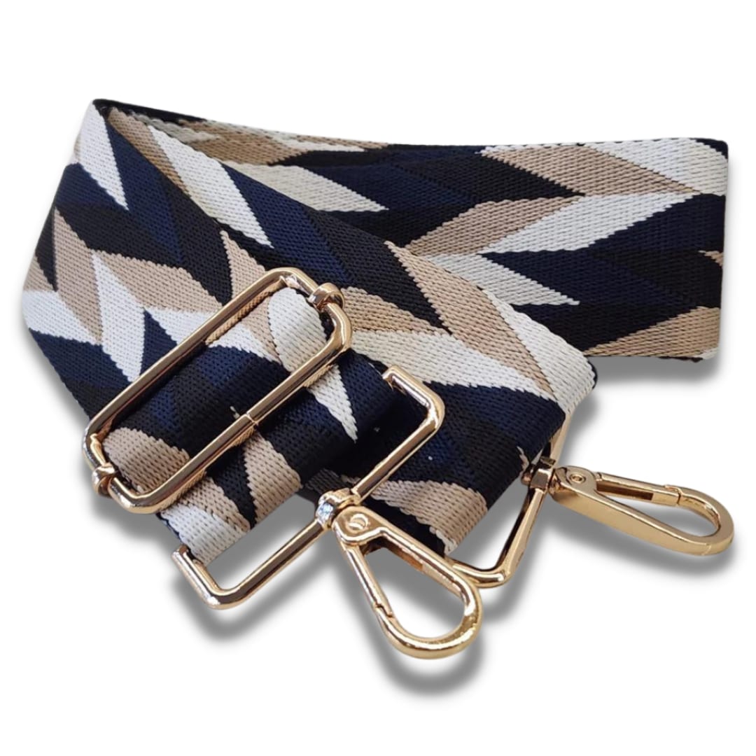 Bag Strap - Geometric Pattern —