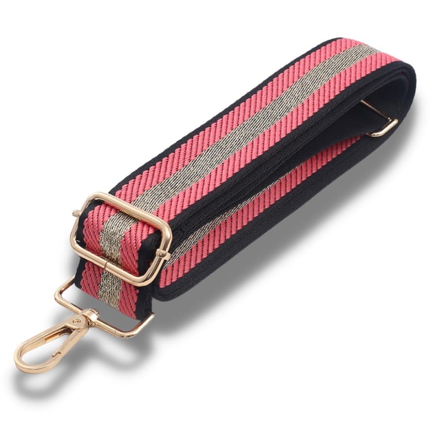 Bag Strap - Pink Stripe —