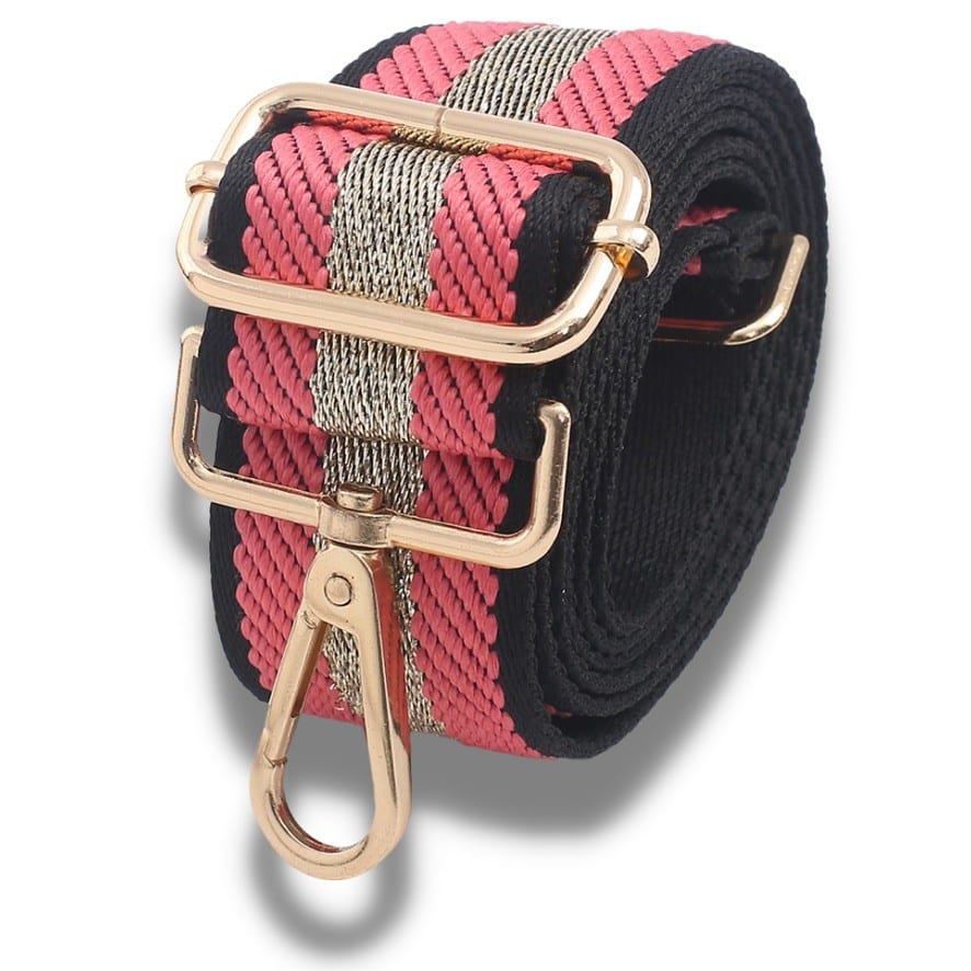 Bag Strap - Pink Stripe —